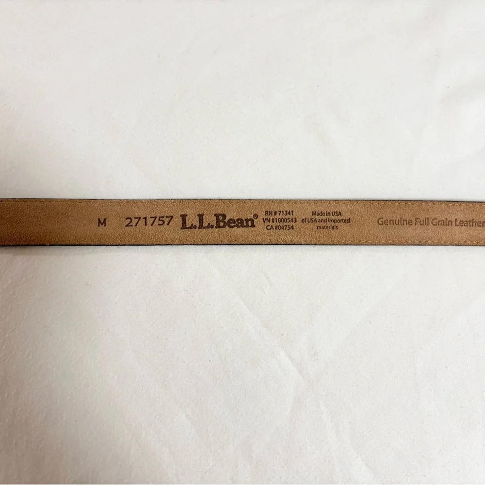 L.L. Bean Brown Leather Belt Med